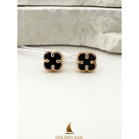 Сережки из красного золота в стиле Van Cleef